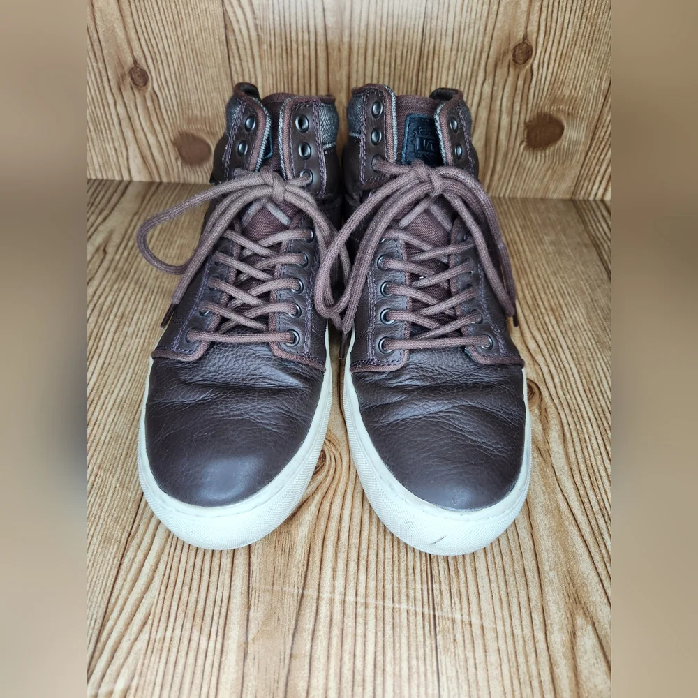Vans Ultra Cush‎ Leather High Top Sneakers Size 8.5